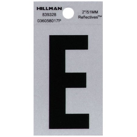 2Blk Letter E Adhesive